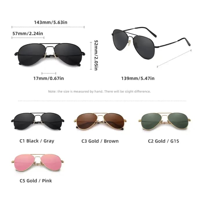 Lunettes De soleil polarisées pilote De mode pour hommes femmes conduite lunettes De soleil en métal