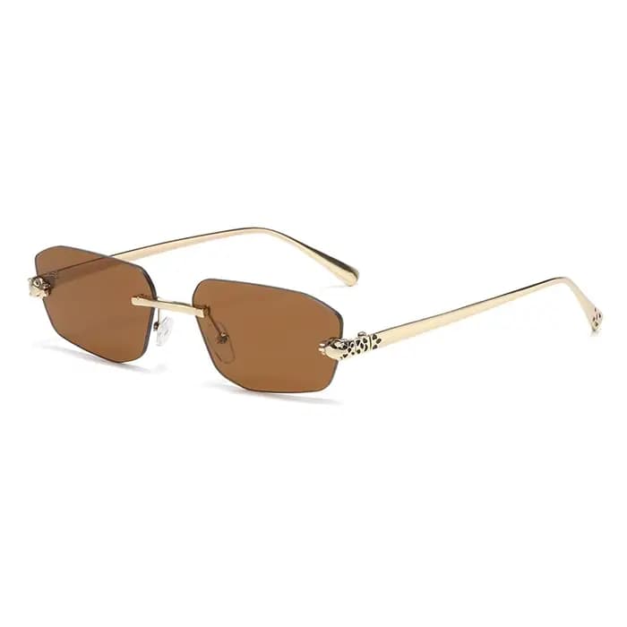Lunettes de soleil de conduite rétro et tendance - Design à monture étroite, lunettes sans monture -