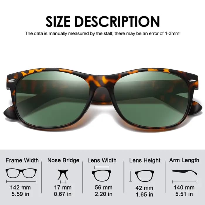 AOFLY-Lunettes de soleil polarisées classiques pour hommes et femmes, TR90, monture légère et flexib