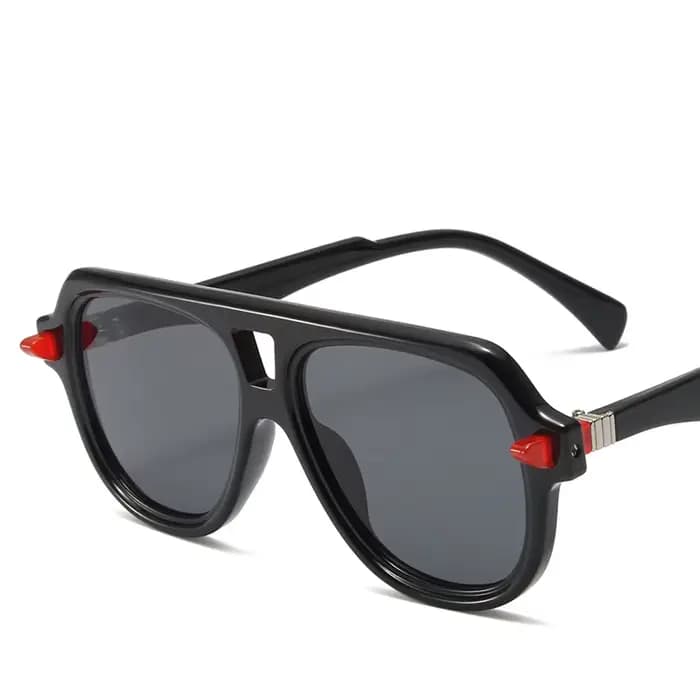 Lunettes de soleil rétro à double poutre pour hommes et femmes, lunettes de pilote de grande taille,