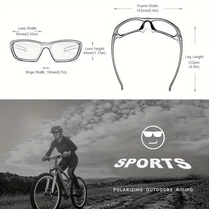 Lunettes polarisées à la mode, 2 pièces, Cool Fantasy avancé, Sports de plein air pour hommes et fem