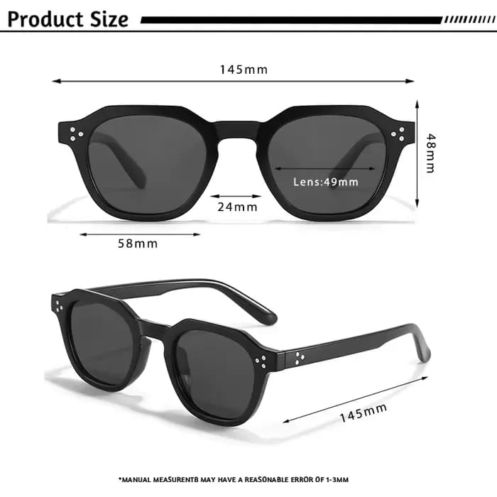 CATERSIDE rétro lunettes de soleil polarisées hommes ultraléger TR90 cadre polygone lunettes de sole