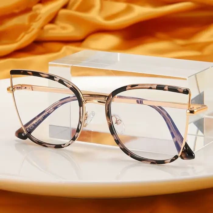 Lunettes de lecture œil de chat Vintage pour femmes, rétro, Double couleur, transparentes, bloquant
