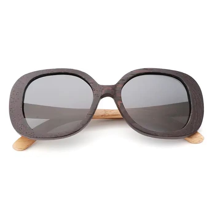Lunettes de soleil en bois Bahua polarisées UV400 pour femmes et hommes, design naturel, vintage, mo