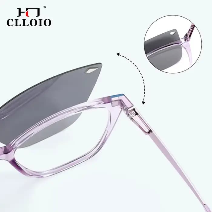 CLLOIO nouveau Style aimant pince sur lunettes de lecture femmes oeil de chat myopie lunettes de Pre