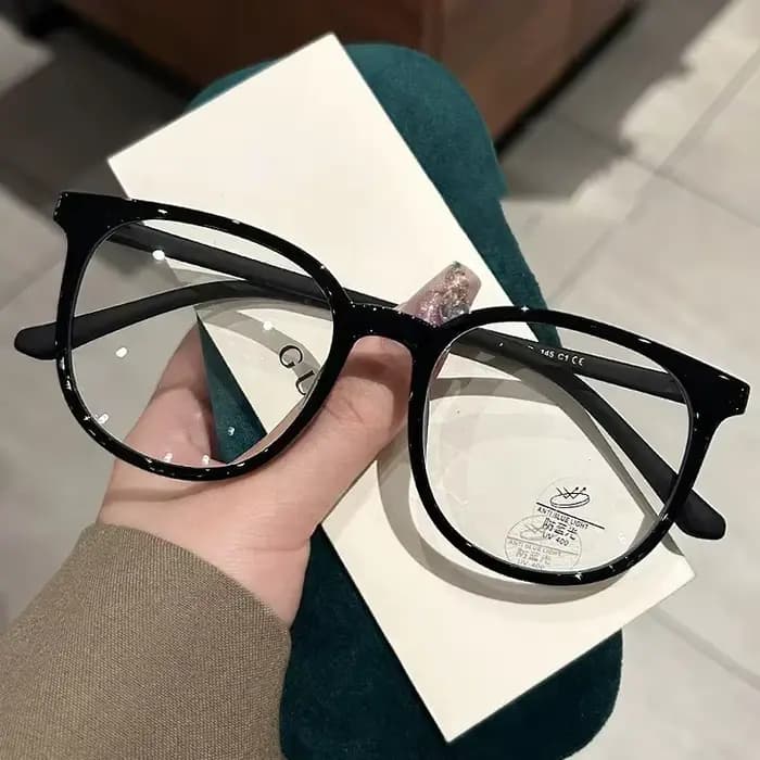 Lunettes ultralégères pour femmes, pour myopie, rondes, unisexes, lumière bleue, moins dioptrie, ver
