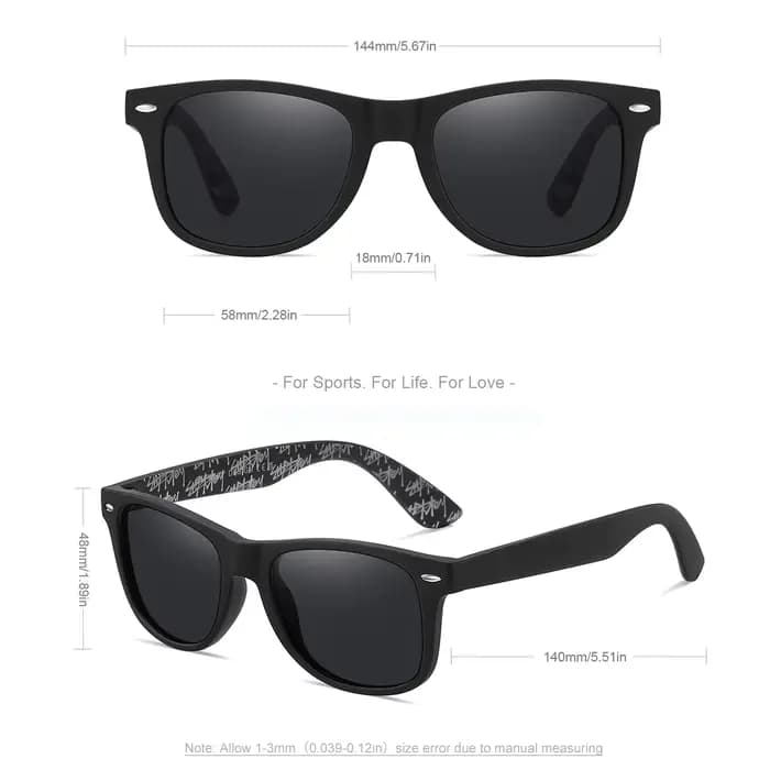 BARCUR-Lunettes de soleil de sport ultra légères pour hommes et femmes, cadre PC de haute qualité, U