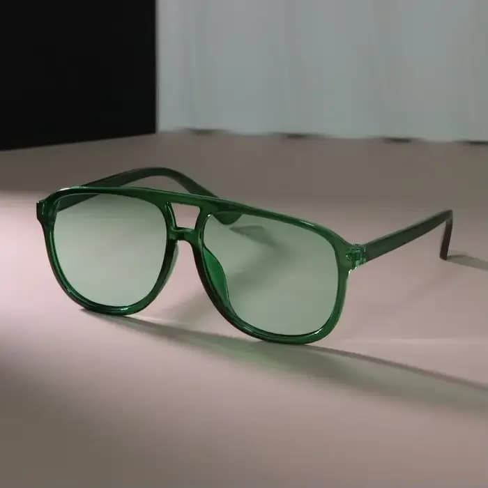 ChimBig-Lunettes de soleil carrées pour hommes et femmes, monture féminine, belles couleurs vertes,