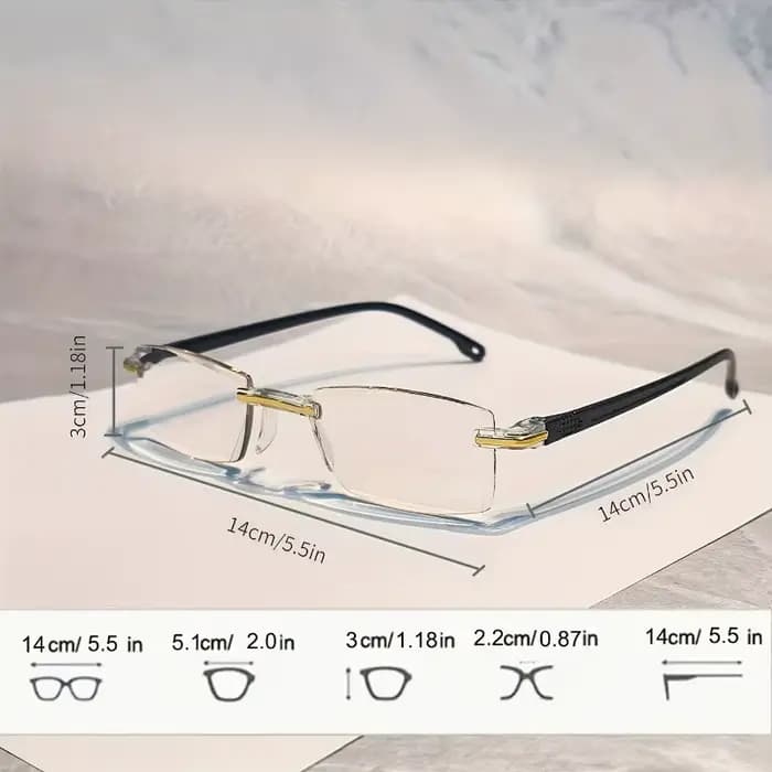 Lunettes de lecture légères sans cadre, 16 pièces, avec blocage de la lumière bleue, pour hommes et