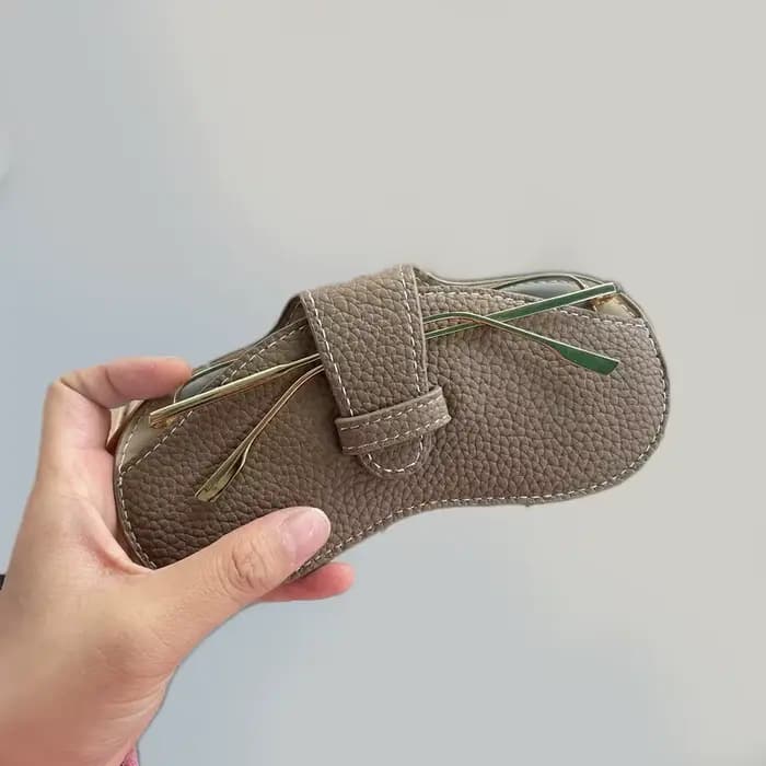 Étui à lunettes en cuir souple pour femmes, sac à lunettes Portable, boîte à lunettes de soleil, acc