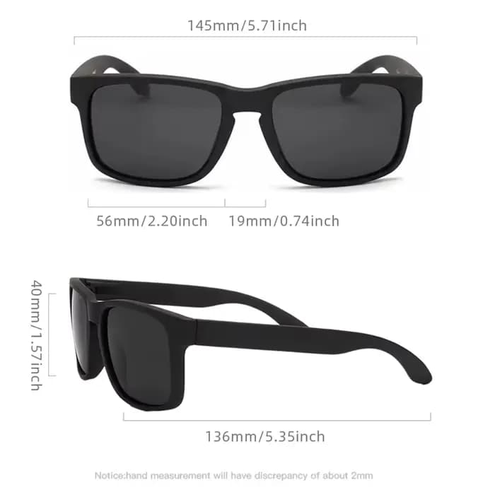 Lunettes de soleil polarisées carrées classiques pour hommes et femmes, Vintage, en plastique, éléga