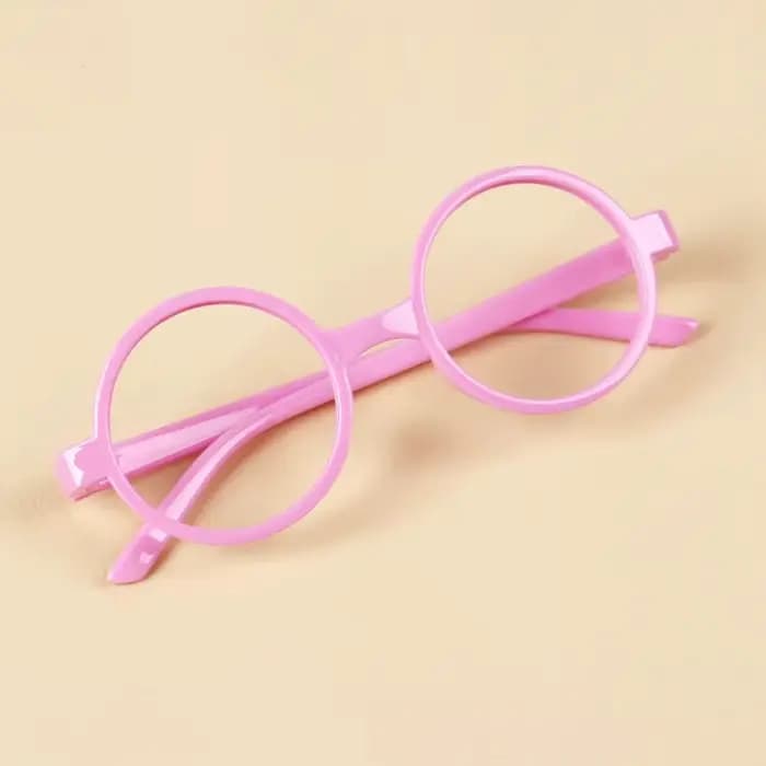 Monture de lunettes en plastique de forme ronde, à la mode, pour petits bébés et enfants, sans lenti