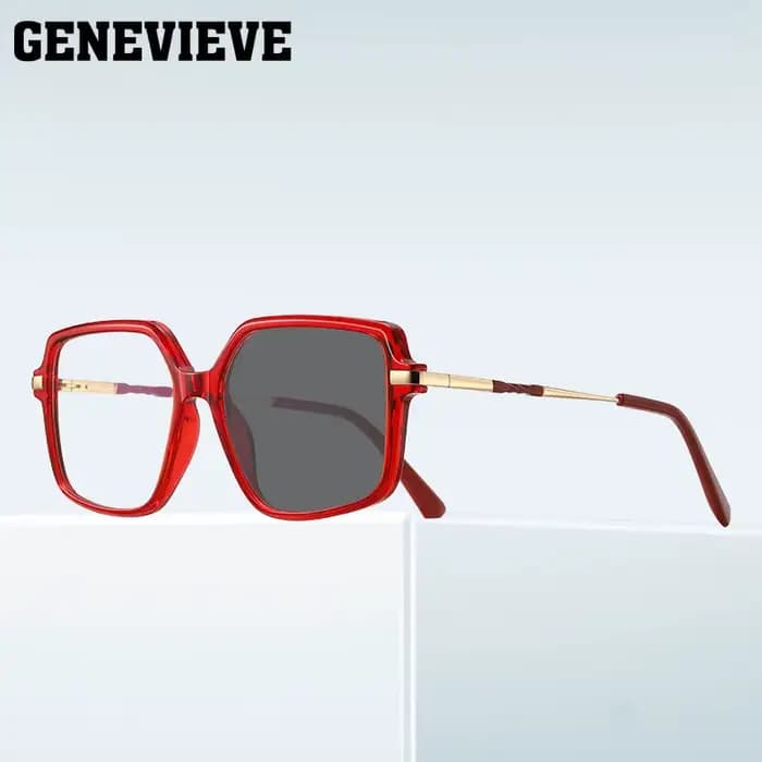 SENEVIEVE-Lunettes de soleil photochromiques anti-bleu à grand cadre, lunettes de soleil à base d'he
