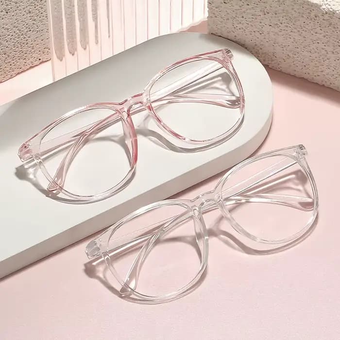 Lunettes d'ordinateur transparentes à grande monture pour femmes, rondes, Anti-lumière bleue, optiqu