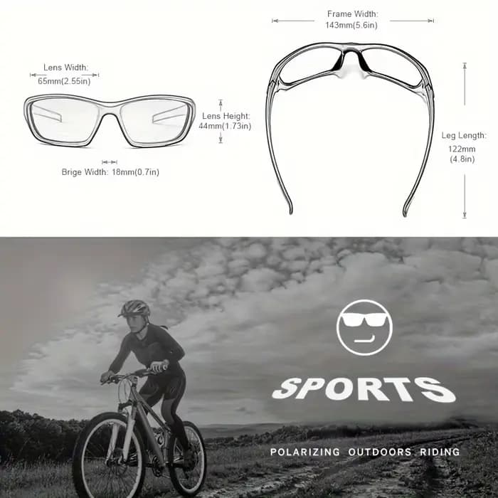 2/3 pièces nouvelles lunettes de soleil polarisées pour hommes en plein air mode sport pêche cyclism