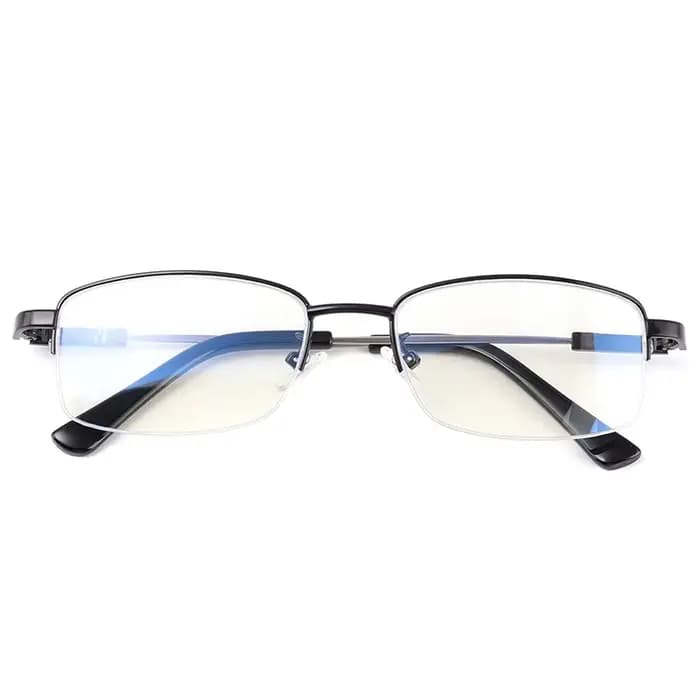 Lunettes de lecture multifocales progressives en titane, blocage de la lumière bleue, monture métall