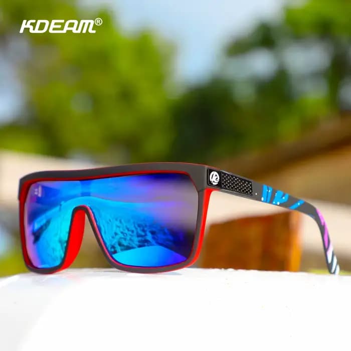KDEAM-Lunettes de soleil de pêche polarisées pour hommes et femmes, lunettes de soleil une pièce, lo
