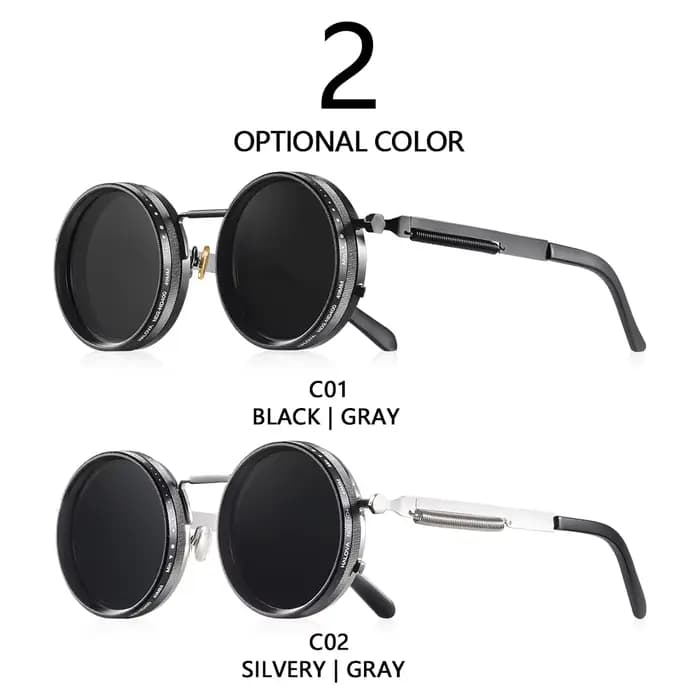 CRIXALIS lunettes de soleil rondes polarisées ND9 gradation réglable hommes femmes rétro Punk hommes