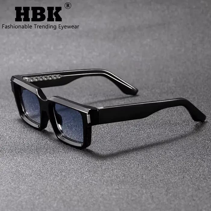 HBK Vintage Punk hommes lunettes de soleil carrées marque Design petite monture lunettes de soleil f