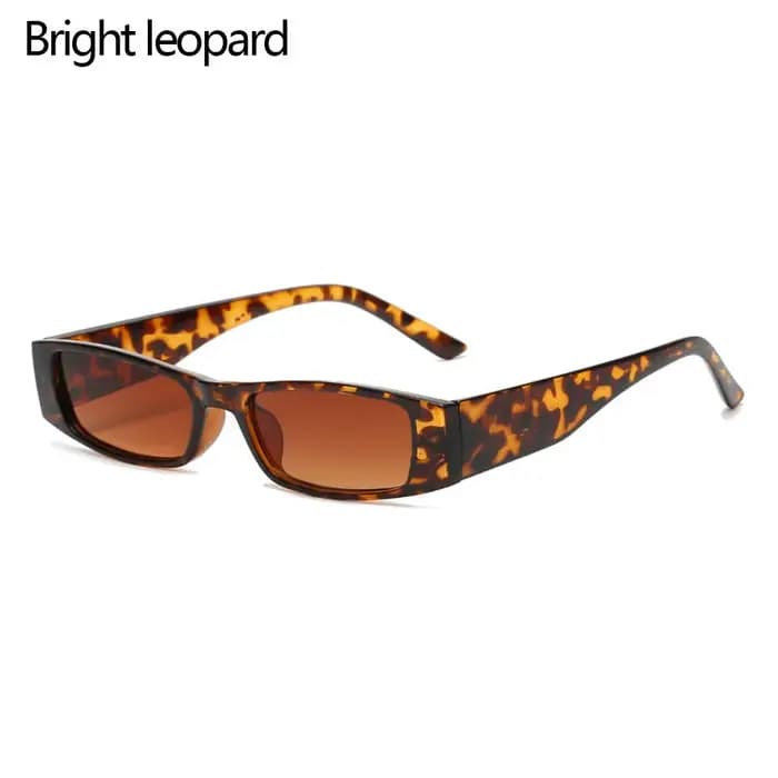 Petites lunettes de soleil rectangulaires pour femmes et hommes, lunettes de soleil rétro, cadre étr