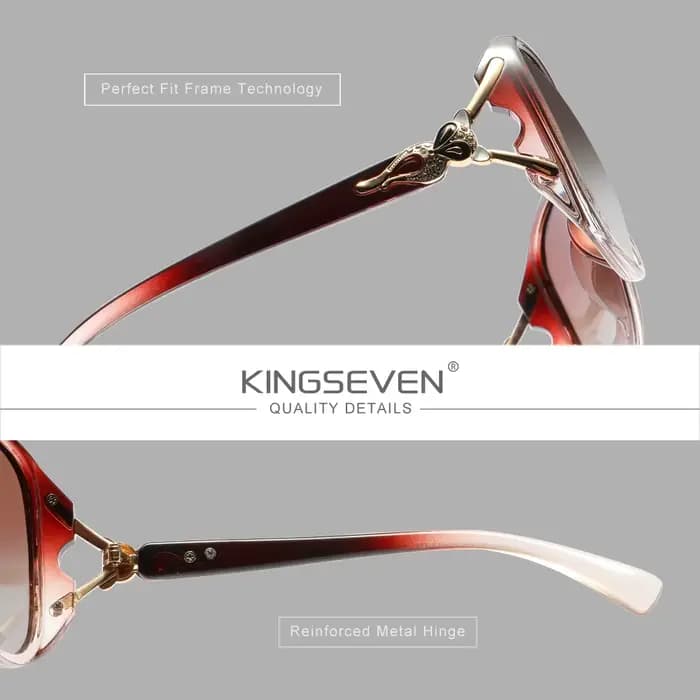 KINGSEVEN Lunettes de soleil tendance pour femmes, UV400 polarisées, anti-éblouissement, forme ovale