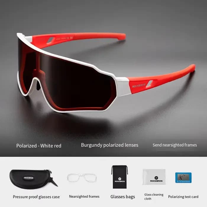 ROCKBROS-Lunettes de soleil polarisées à changement de lumière intelligent, lunettes de sport, cadre