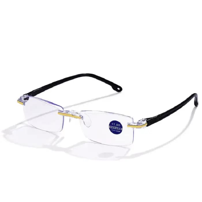 Lunettes de lecture sans bords pour hommes et femmes, 1 pièce, rétro carrées ultralégères, Anti-lumi