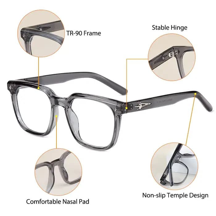 CATERSIDE lunettes à lumière plate hommes marque Design TR90 montures carrées lunettes femmes affair