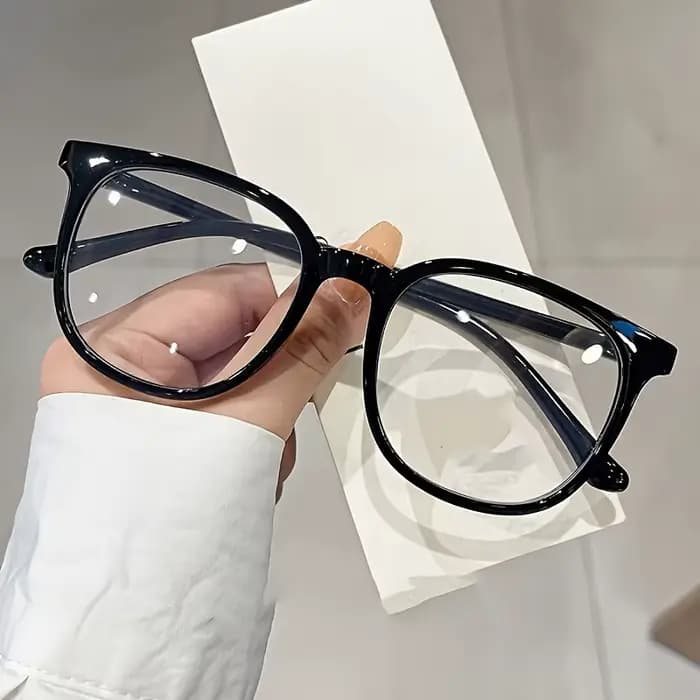 Lunettes à monture carrée d'inspiration Vintage, verres transparents, montures en plastique pour fem