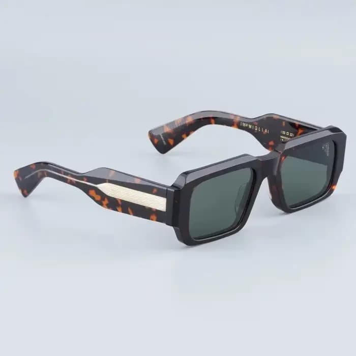 JMM MIGLIA Lunettes de soleil rectangulaires en acétate pour hommes et femmes faites à la main au Ja
