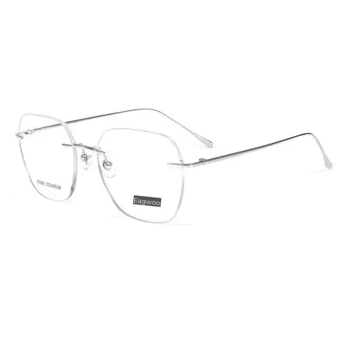 Lunettes de vue sans monture en titane pur, lunettes sans cadre, lunettes pour contrevenants, longue