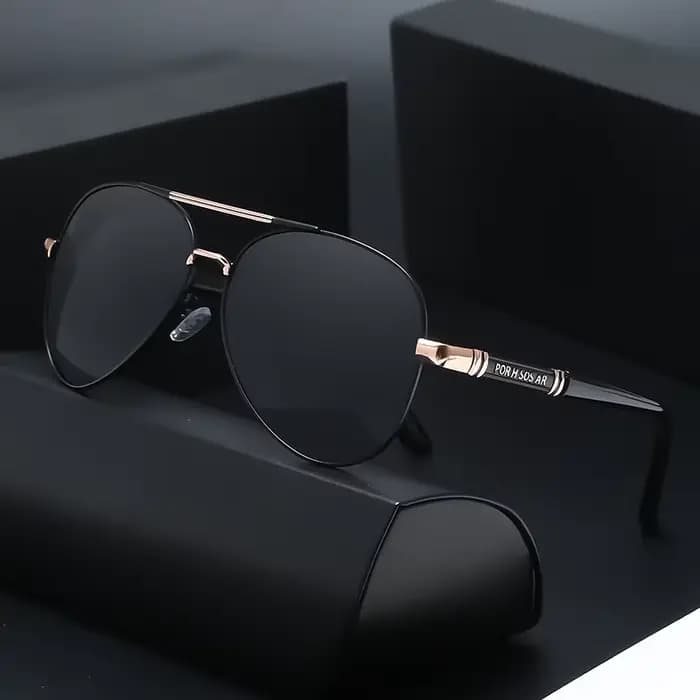 Lunettes de soleil polarisées hommes monture métallique qualité lunettes de soleil marque Design mâl