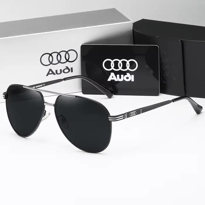 Audi UV400 lunettes de soleil polarisées antireflet rétro vol lunettes pour moto classique FrogEye l