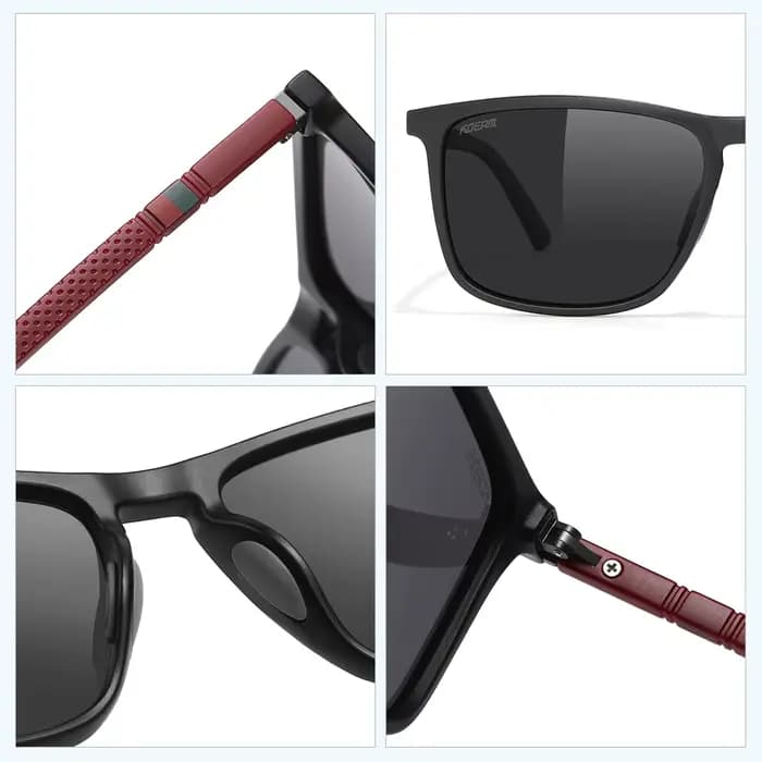 Lunettes de soleil polarisées KDEAM taille XL extra large pour hommes, lunettes de soleil photochrom