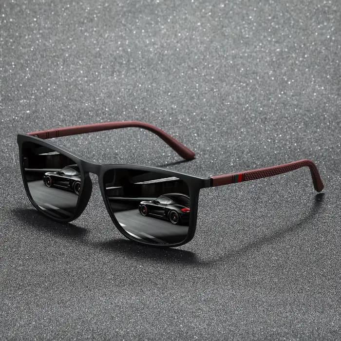 Lunettes de soleil polarisées carrées 2023, Anti-éblouissement, pour fête d'été, vacances, voyage, c