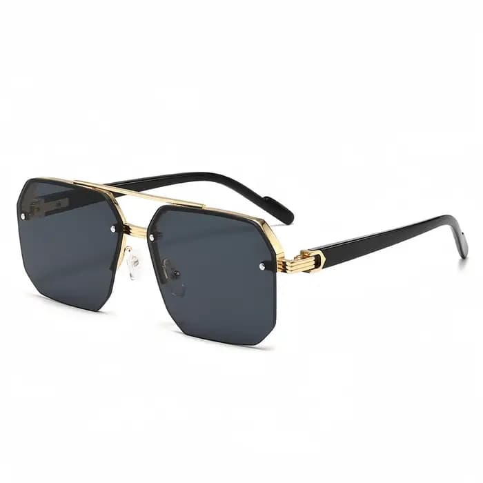 Lunettes De soleil aviateur à la mode pour hommes et femmes rétro Double pont métal conduite UV400 l