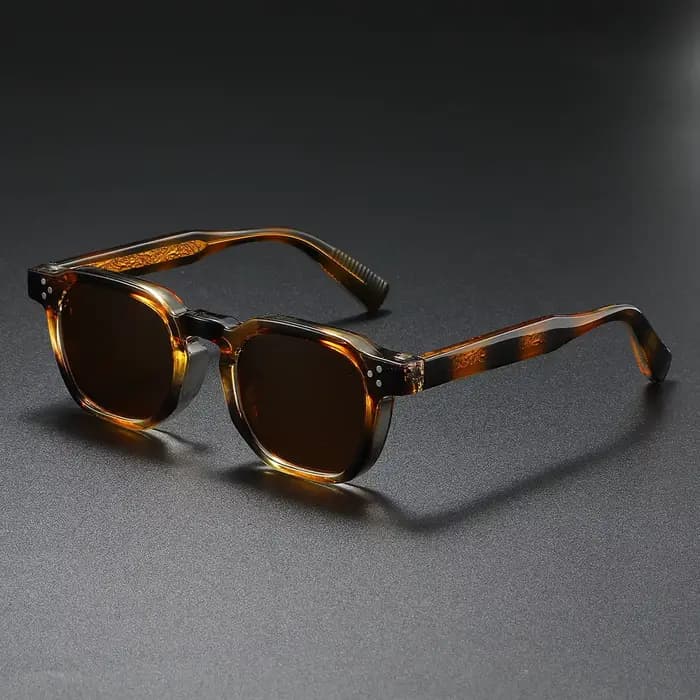 Nouvelles lunettes de soleil polarisées unisexe noyau métallique CP lunettes de soleil carrées Rivet