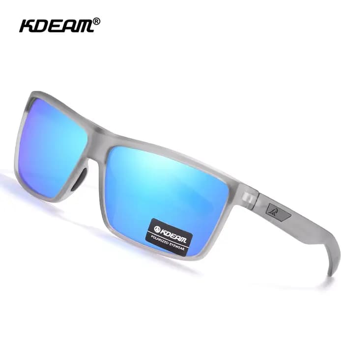 KDEAM-Lunettes de soleil polarisées rectangulaires pour hommes, revêtement véritable, durable, barri