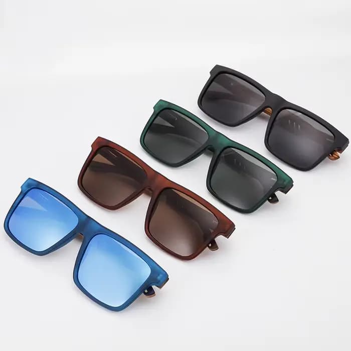 HU WOOD nouvelles lunettes de soleil carrées de haute qualité pour hommes polarisées UV400 mode lune