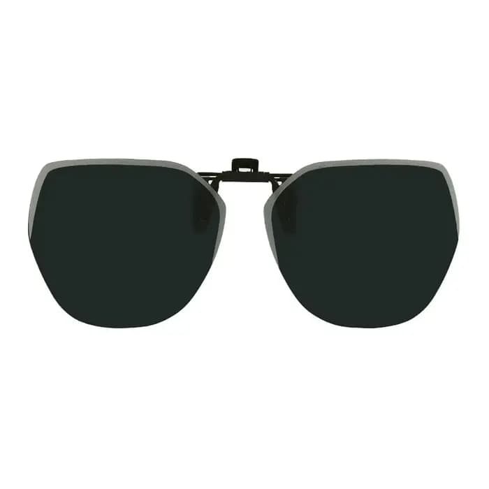 KLASSNUM Lunettes de soleil polarisées à clipser, grandes lunettes de soleil carrées sans monture, v