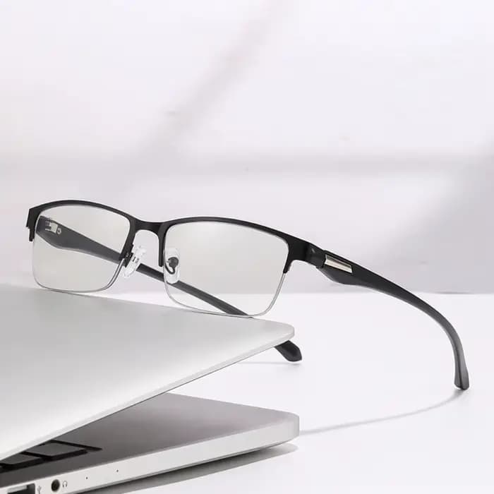 Lunettes Anti Blu-ray transparentes en plastique PC pour hommes, lunettes de soleil en alliage, acce