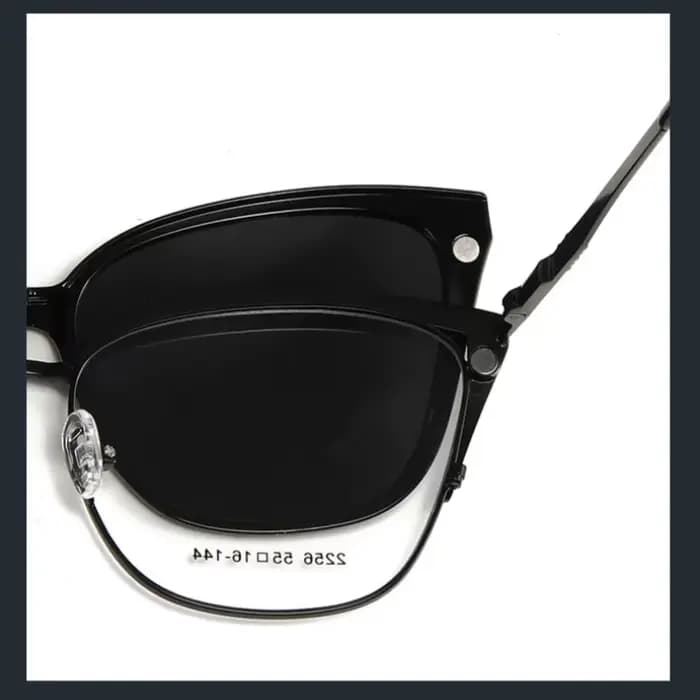 YIMARUILI mode magnétique polarisé lunettes à clipser rétro oeil de chat alliage optique Prescriptio
