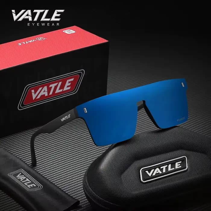 VATLE lunettes de soleil surdimensionnées sans cadre lunettes polarisées de luxe classiques lunettes