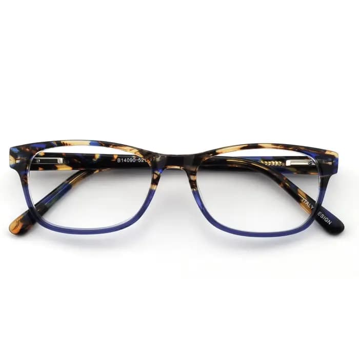 Femmes lunettes en acétate rétro bleu carré lunettes optique cadre luxe lunettes de Prescription mon