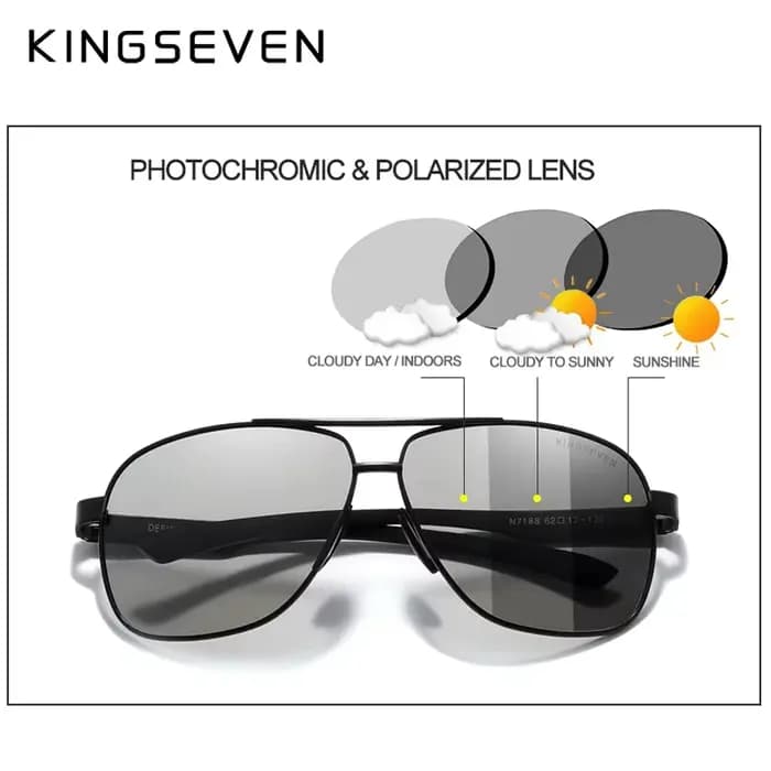 KINGSEVEN marque classique mâle lunettes de soleil hommes mode polarisé UV400 rétro lunettes en plei