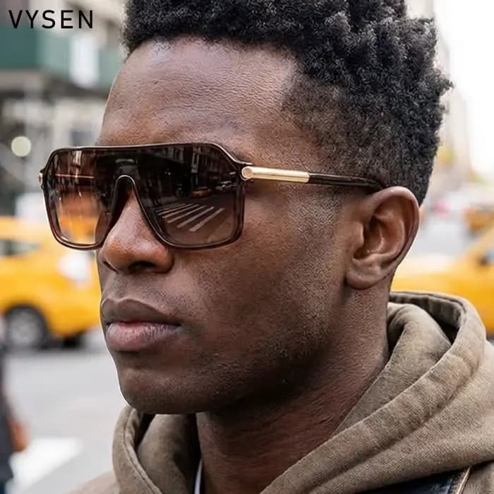 Steampunk une pièce bouclier lunettes de soleil hommes 2026 marque de luxe Vintage surdimensionné mé