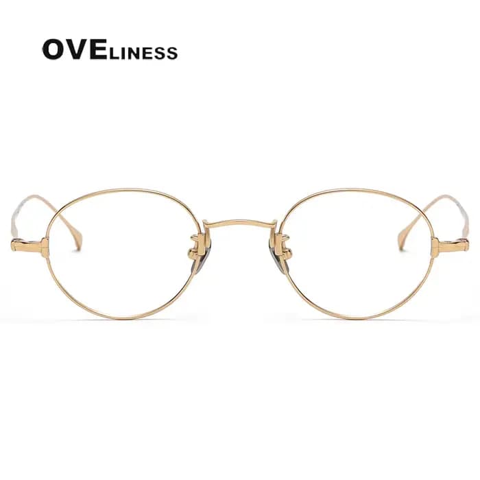 Monture de lunettes en titane pur hommes femmes Vintage rond marque Design montures de lunettes nouv