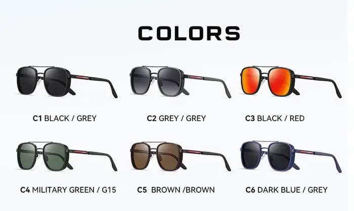 KDEAM lunettes de soleil polarisées à jante complète pour hommes fabriquées à partir de lunettes de