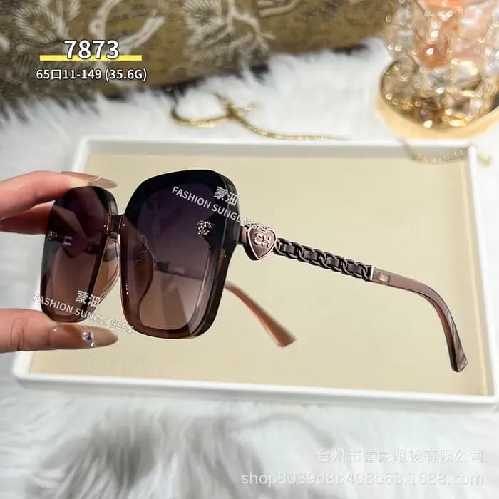Lunettes de soleil polarisées carrées surdimensionnées pour femmes, design de branches tressées, pro