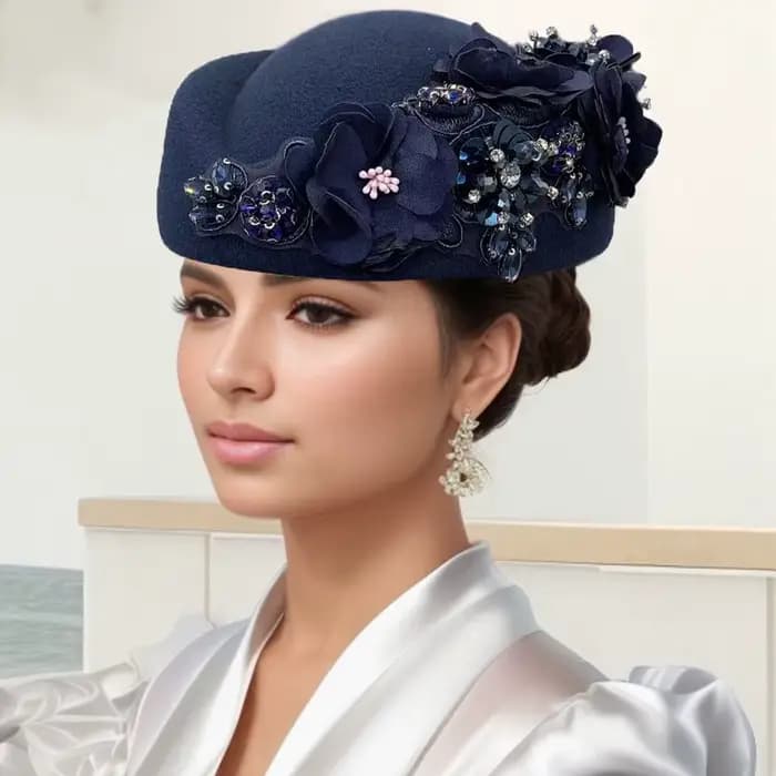 Chapeaux de mariage rétro, Cocktail, soirée, danse, hôtesse arabe, casquette blanche, casquette de C